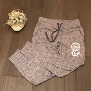 Victorias Secret brand Pink heathered gray joggers